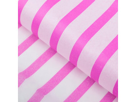 Бумага упаковочная тишью розовая в полоску