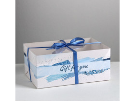 Коробка с прозрачной крышкой "Gift for you"