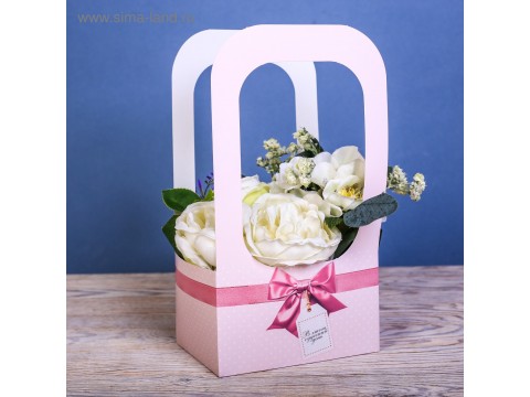 Коробка-переноска для цветов "В этот чудесный день"