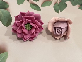 Форма "Узамбарская фиалка и роза Изабелла" пара