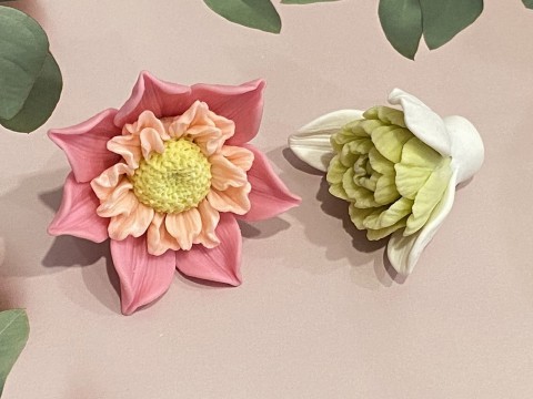 Форма "Цветок клематиса и роза Симфония бутон" пара