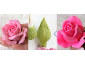Набор форм "Розы Кристина,Карина и бутон розы зелёный" 3 шт