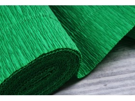 Бумага гофрированная зелёная (рулон) 50 см*2,5 м