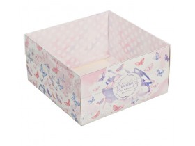 Коробка  с PVC крышкой «Приятных моментов», 12 х 6 х 11,5 см