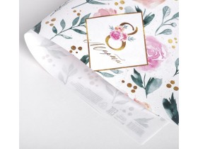 Бумага крафтовая «8 марта», розы, 50 × 70 см